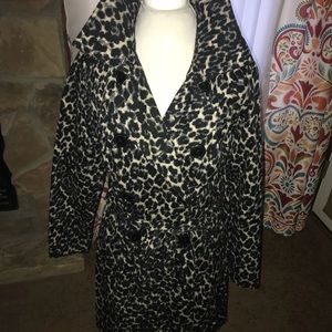 Cheetah print women’s trench coat